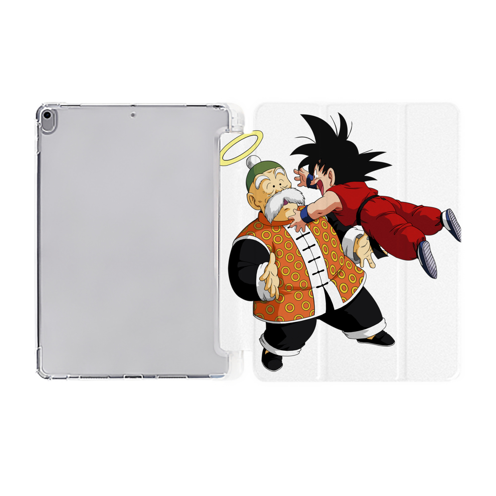 （画像用） ドラゴンボール 孫悟空（そん ごくう）Son Goku カカロット DRAGON BALL Kakarotto IPad ケース ペン収納付き 三つ折りスタンド PUレザー×シリコン 対応機種9.5/10.5/10.9インチ